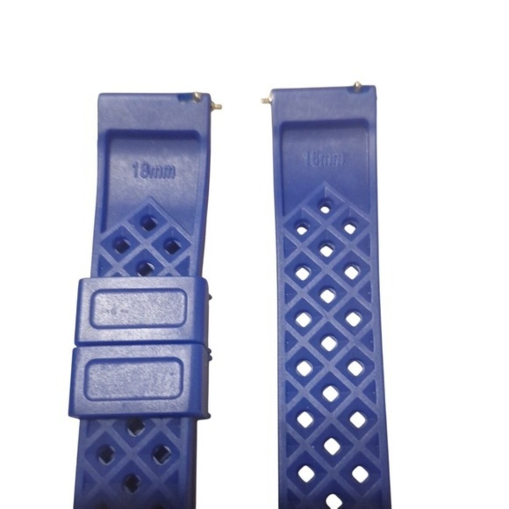 Barton Blue Silicone Watch Band 18mm Quick Release Sport Strap Waterproof - Picture 7 of 10